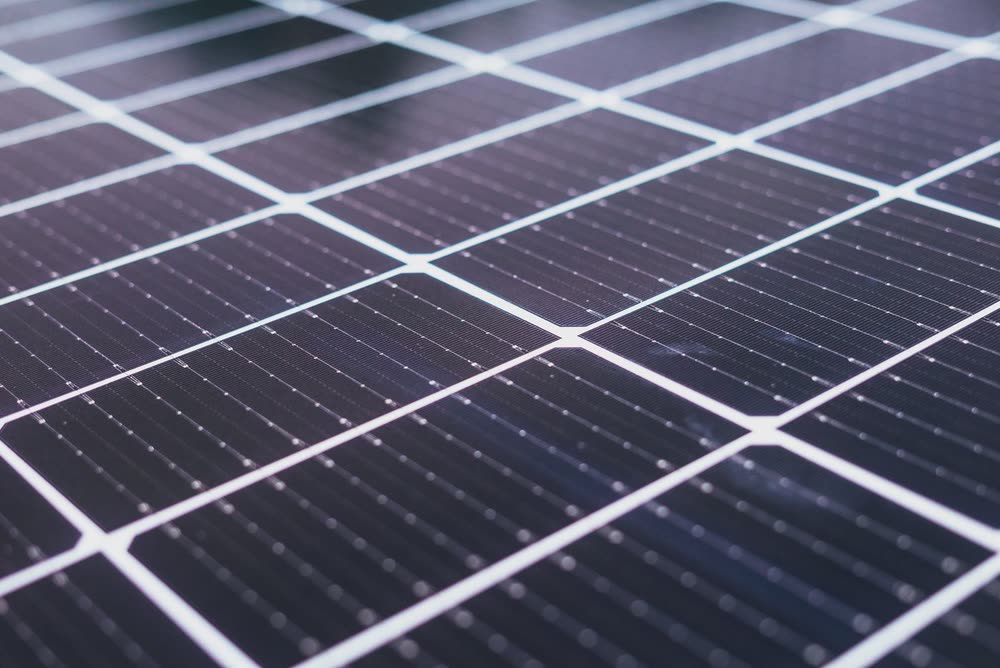 Panneaux solaires photovoltaïques vus de près